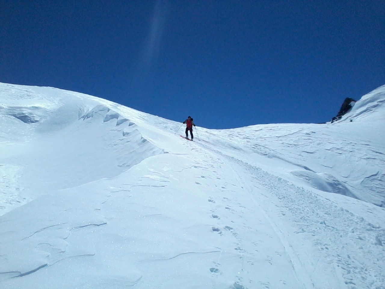 Descente sous le col