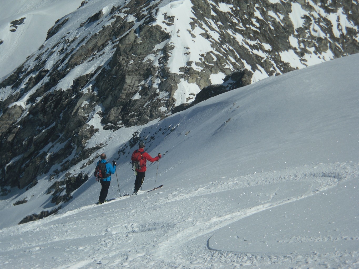 descente en face nord ouest