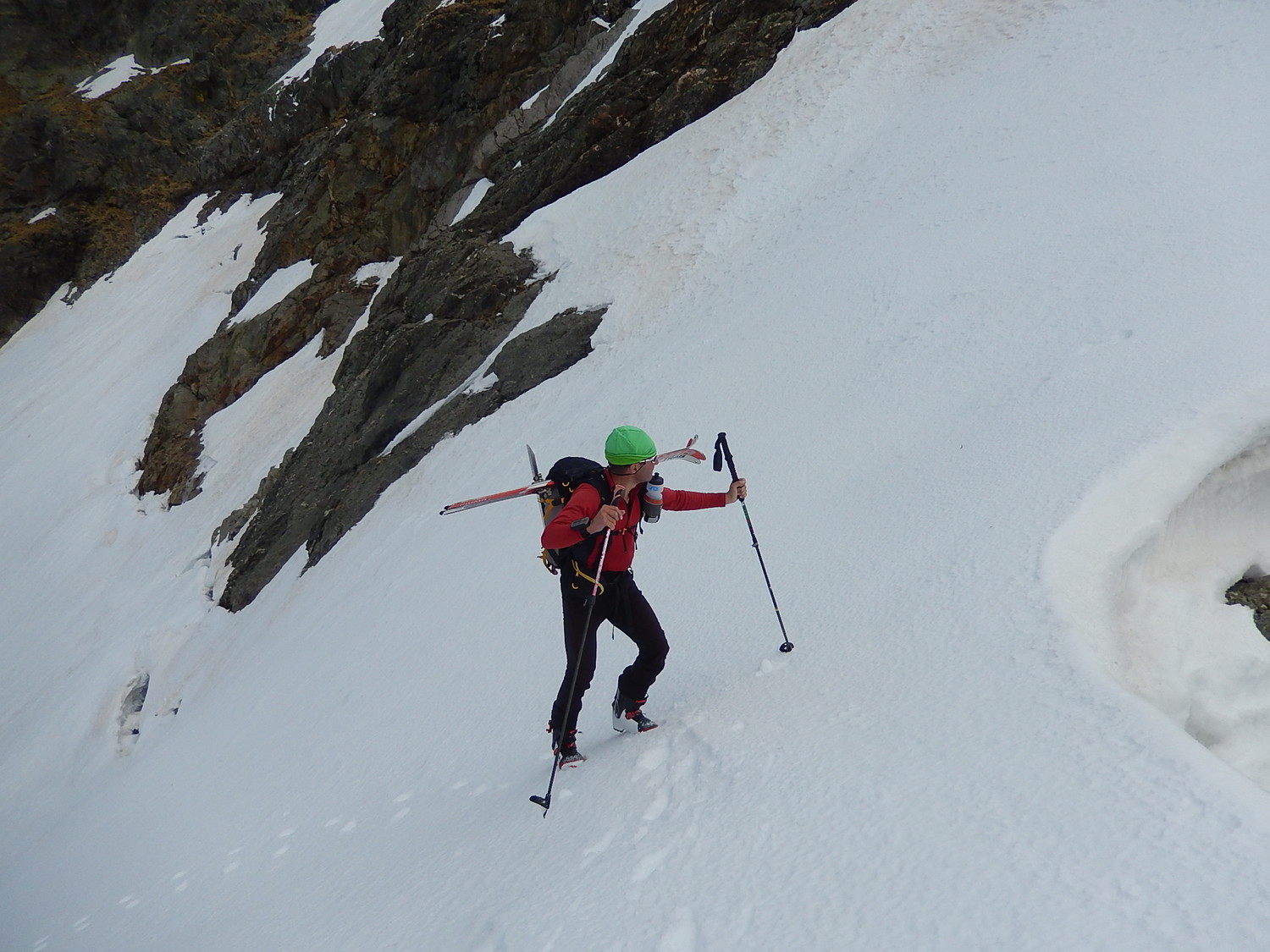 In arrivo al Passo dell'Omo della Malgina