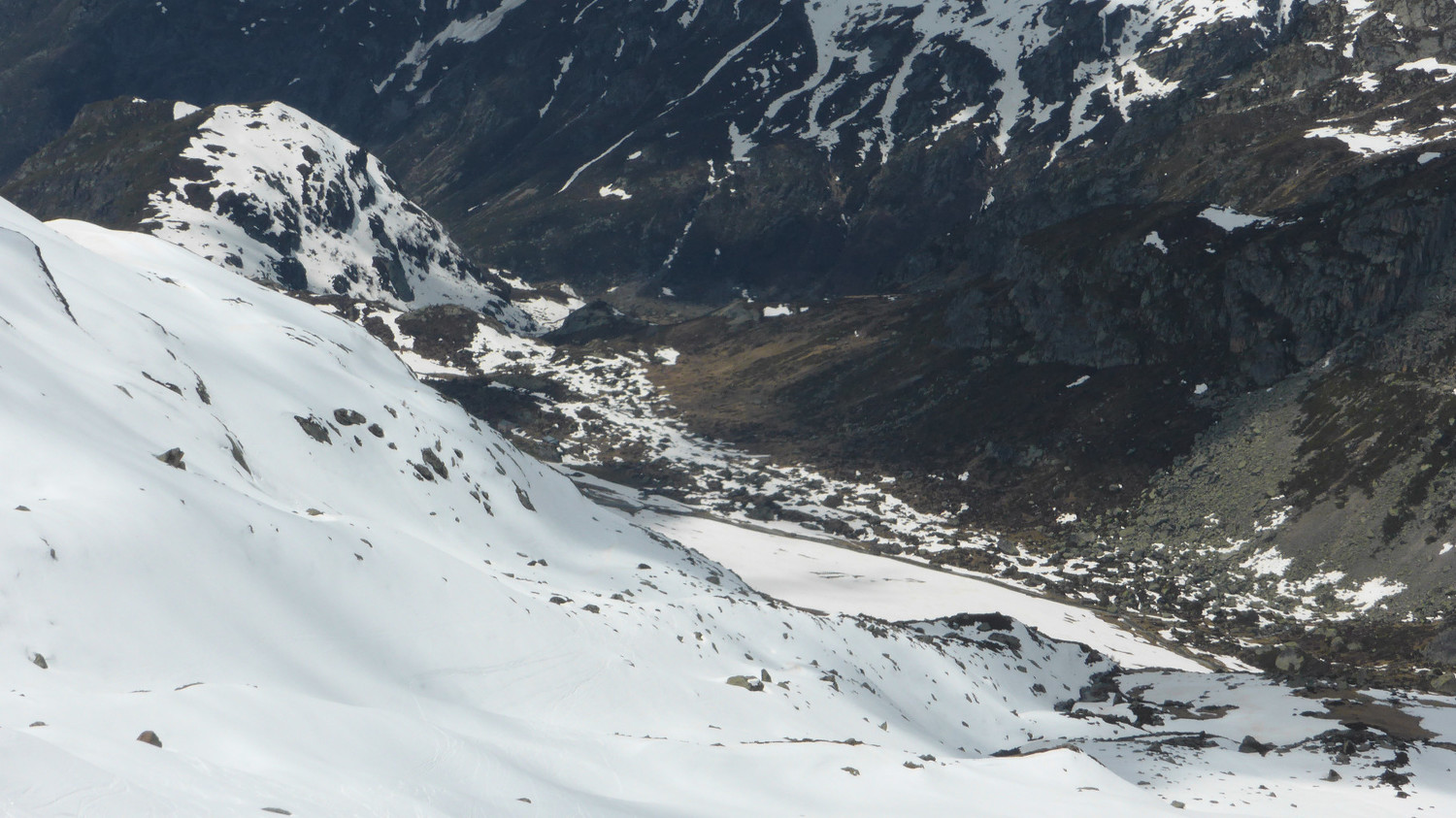 Enneigement sur le bas