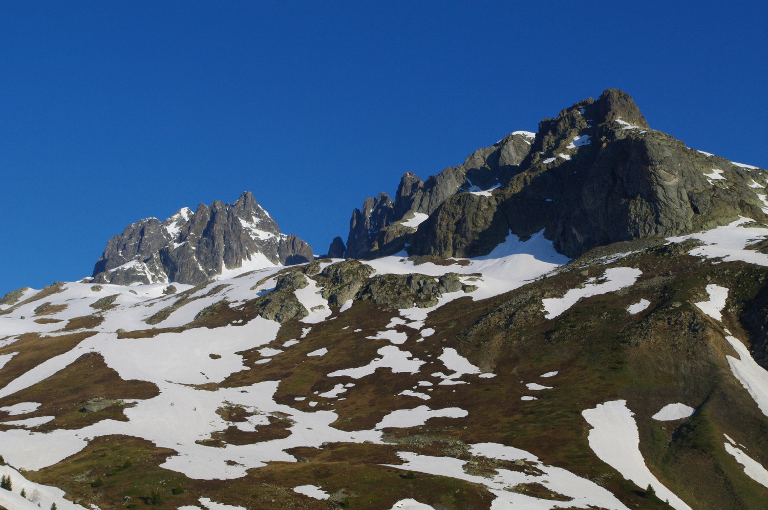 Aiguilles de l'Argentière depuis la route