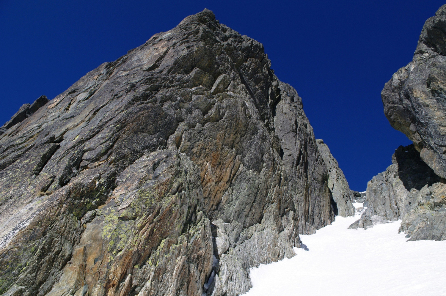 Pied du couloir du col de la Combe