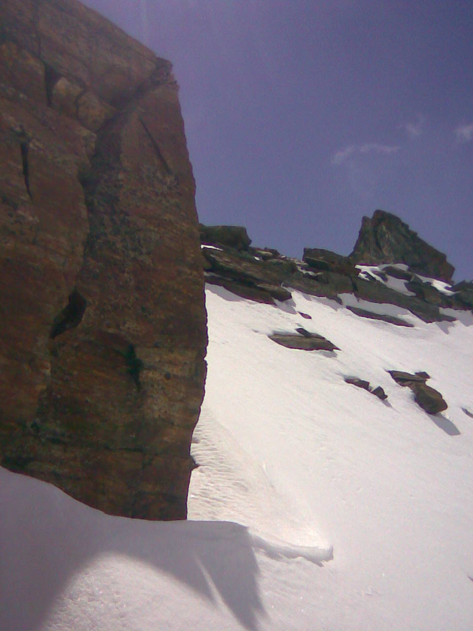 Qur l'arête entre la Pointe du Baounet et la Pointe de la Lombarde