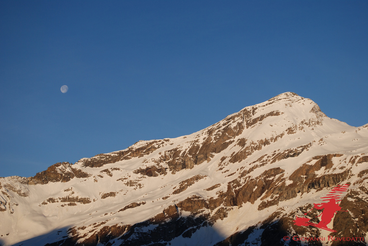 La Testa Grigia 3315m durante la salita dalle piste di Stafal