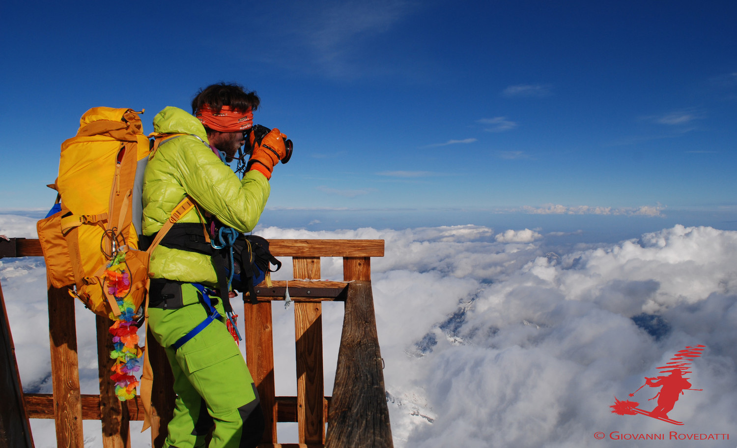Giacomo immortale il panorama eccezionale dal balcone più alto d'Europa a 4554m (Punta Gnifetti)