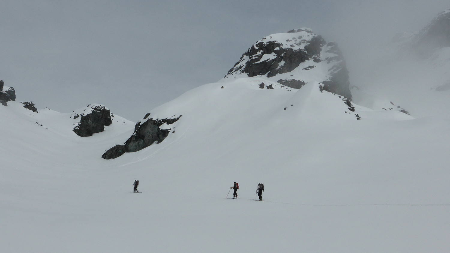 A l'approche de la Forcla di Fellaria