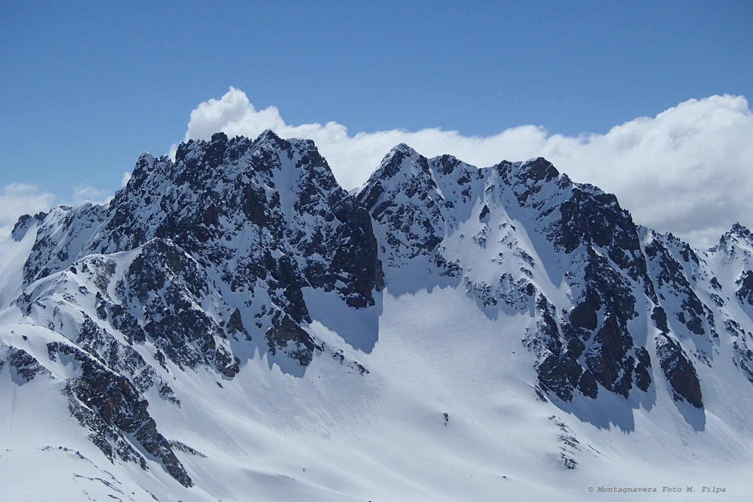 Piz Vadret, il confine con l'Engadina