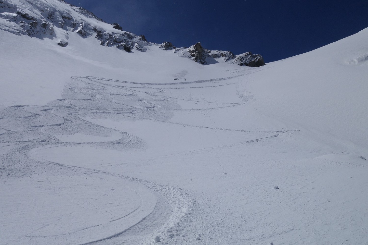 Traces descente Glacier