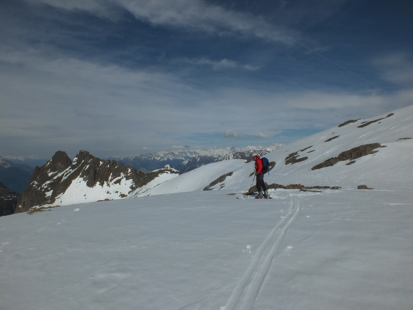 sous la pointe du Charmoz, y'a plus qu'à se laisser glisser