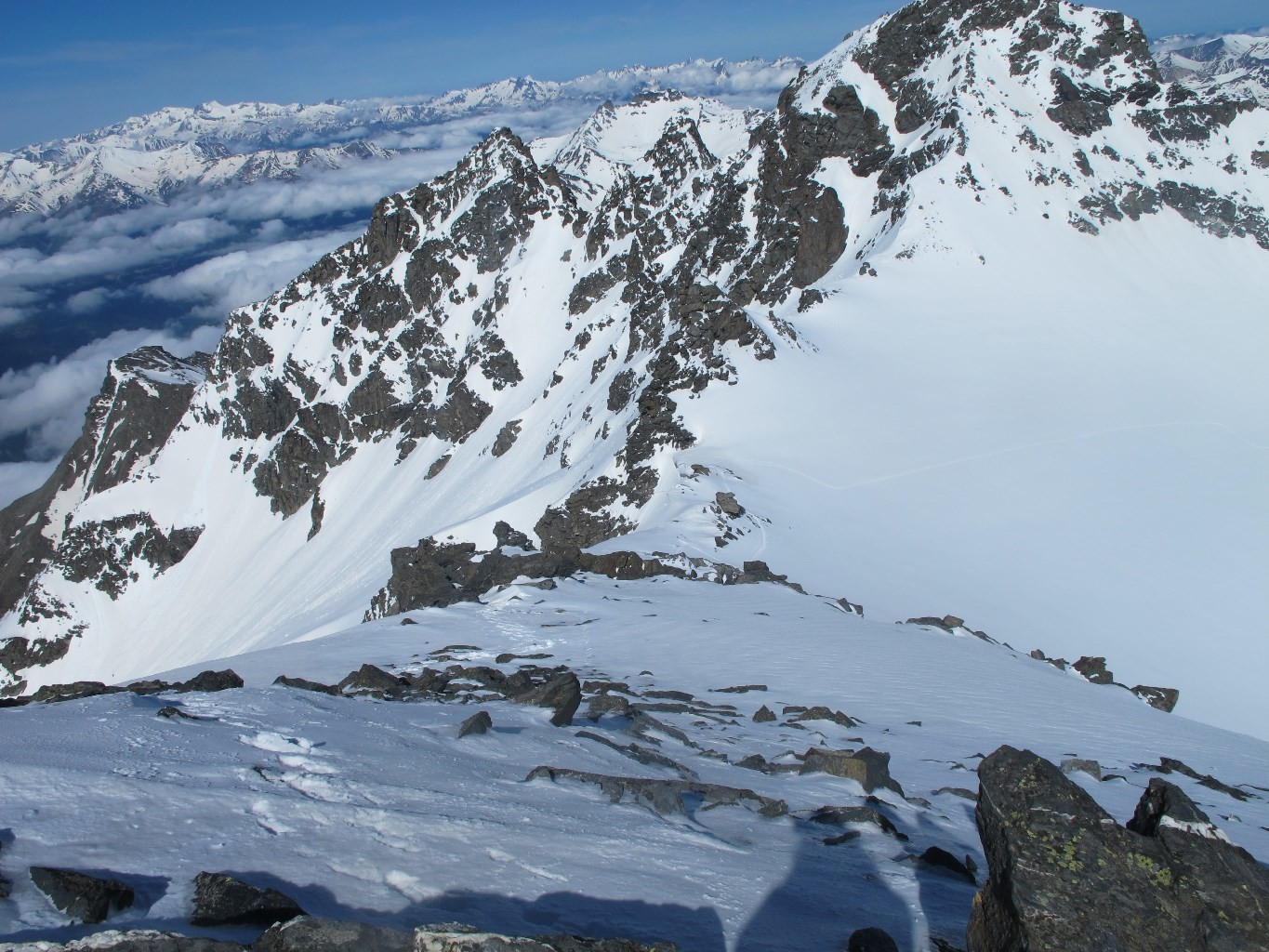 Itinéraire de montée sur la croupe