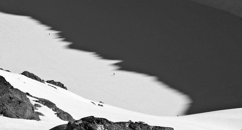 Traversée d'arête sur le lac