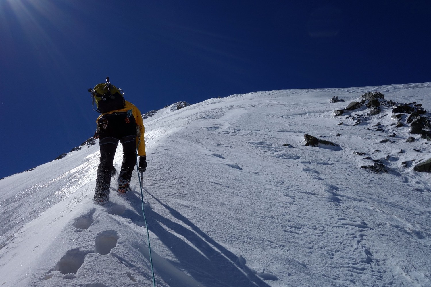 Arête finale vers la Calotte des Agneaux
