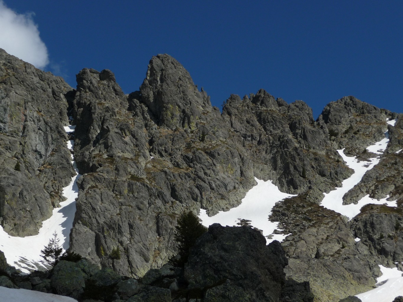 vue d'ensemble (à gauche la goulotte Zia, bien sèche)