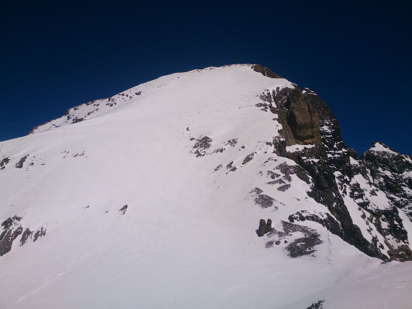 Pente sommitale Haute Cime
