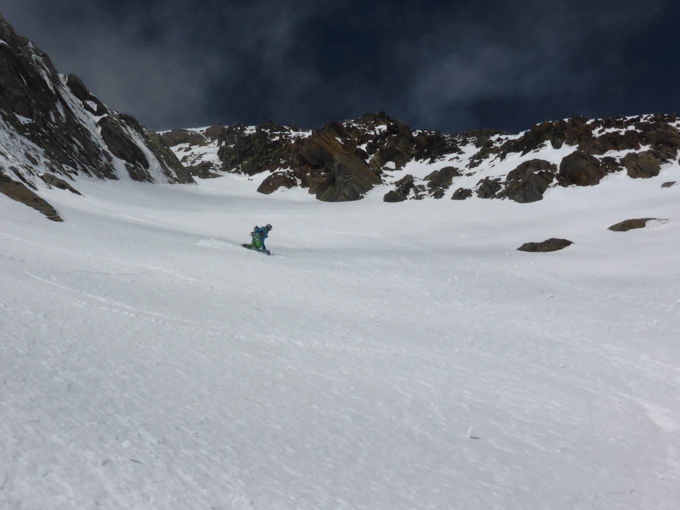Couloir NE très large à cet endroit