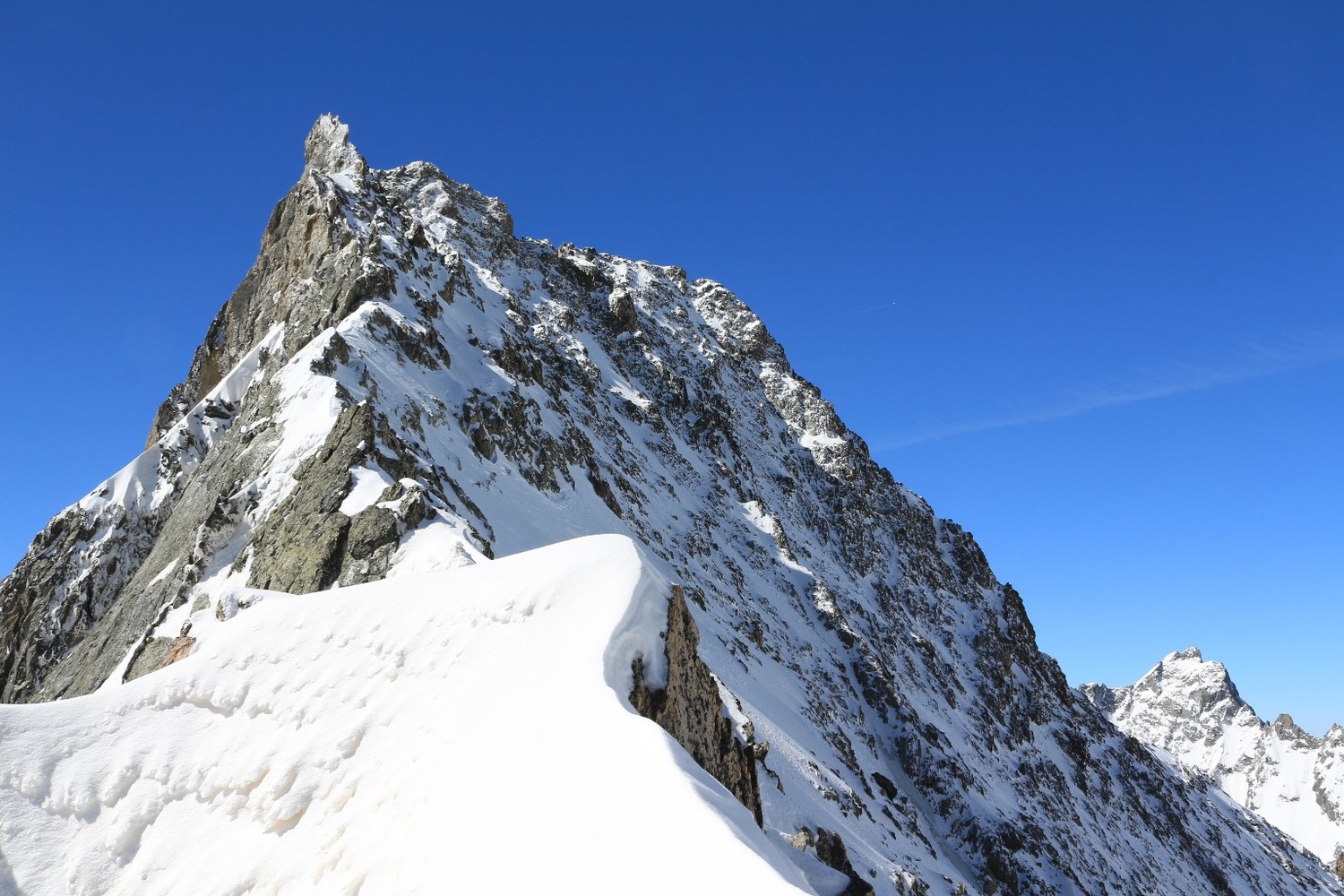 La Pointe de la Grande Sagne, vue de la Brèche des Sagnes