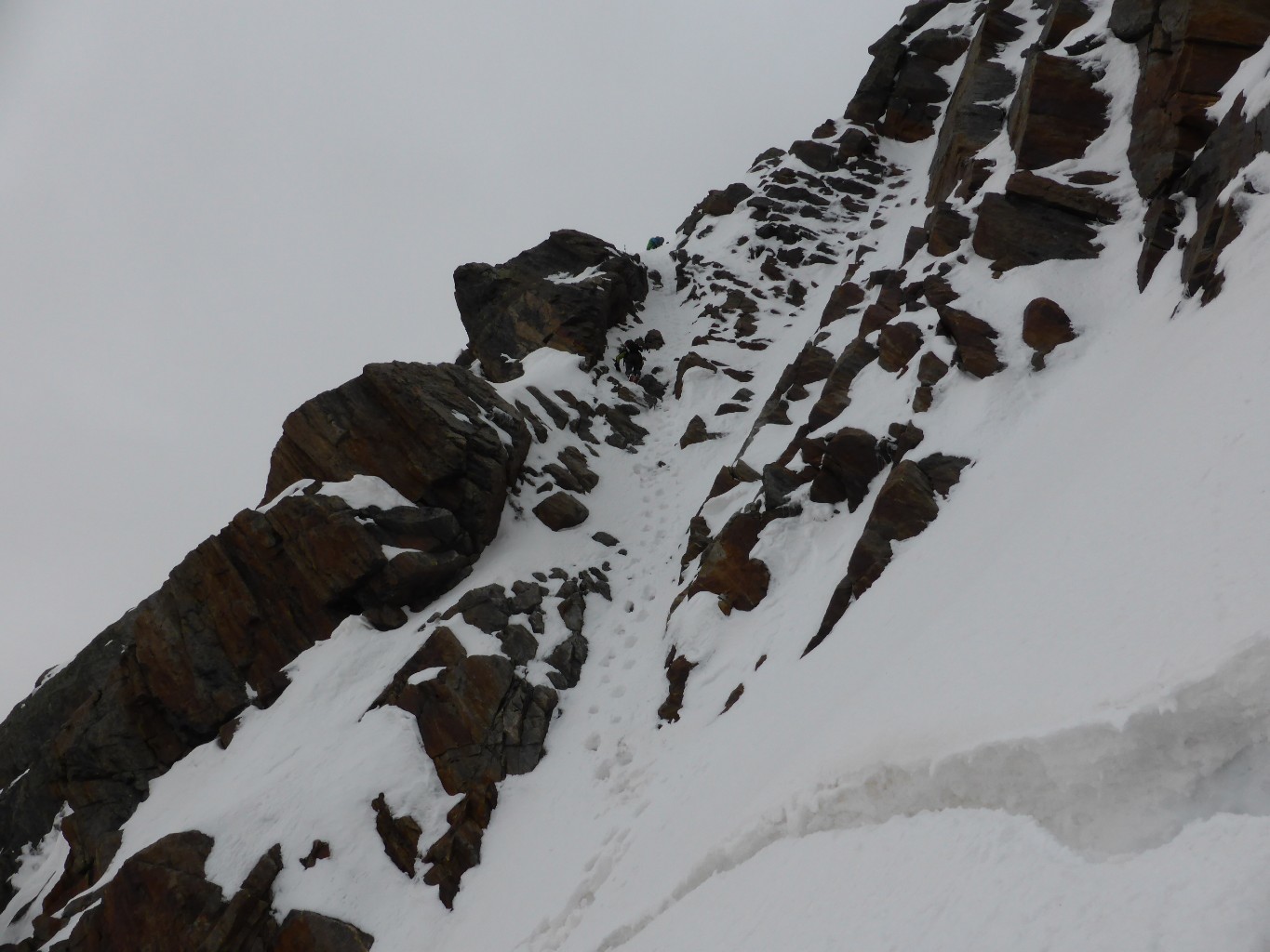Désescalade du couloir d'attaque