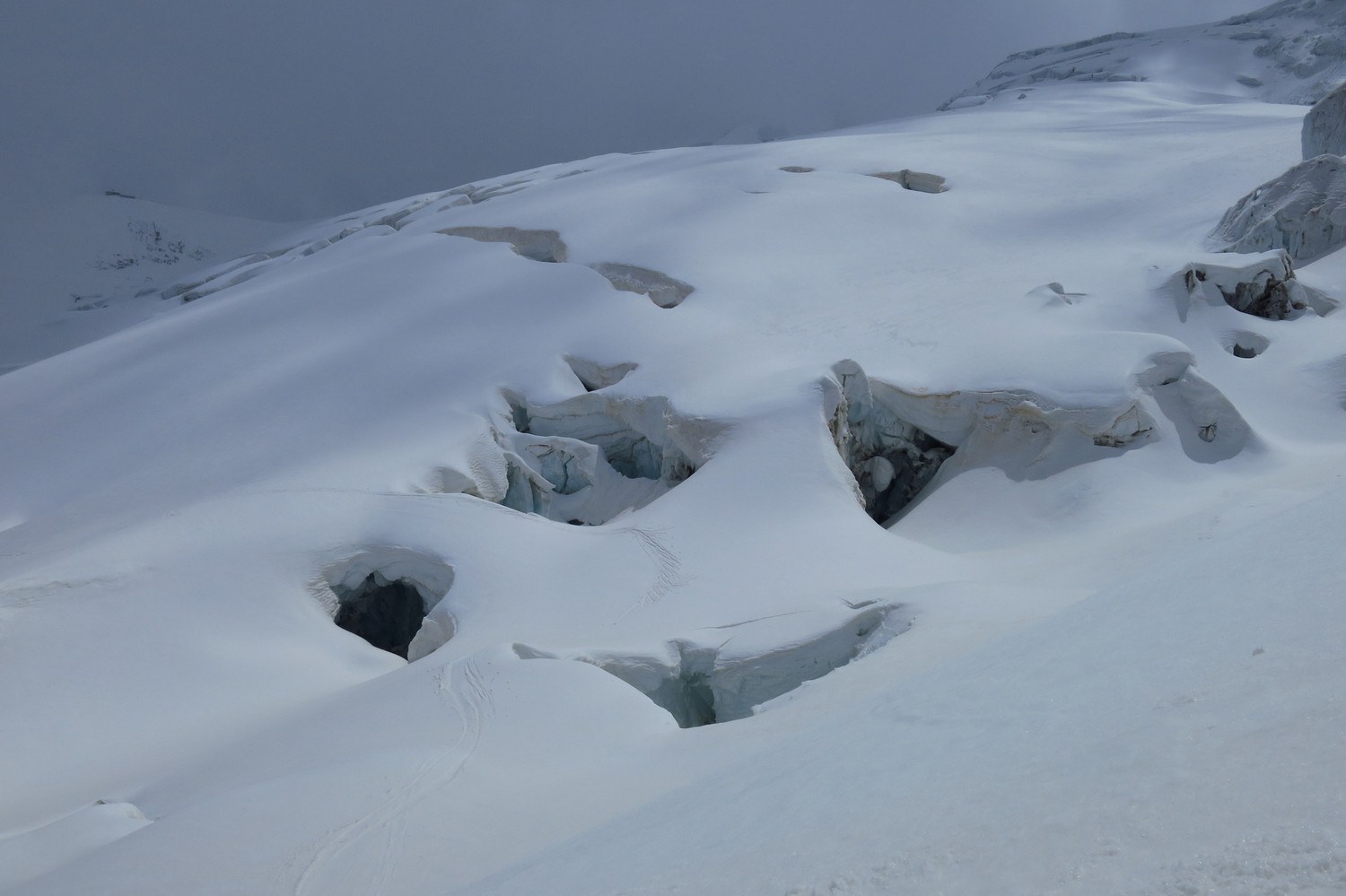 le passage des crevasses à l'Alphubel