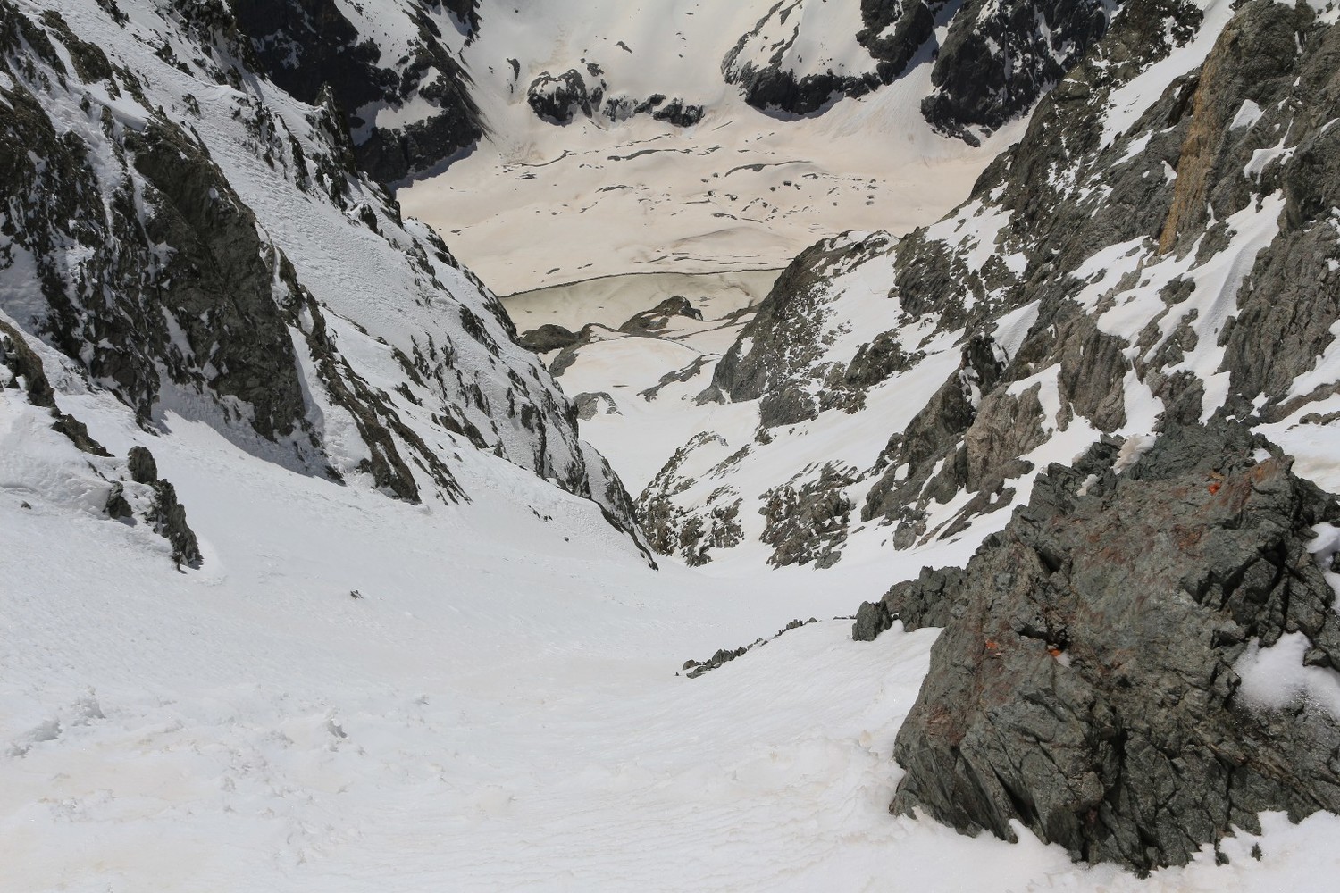 L'entrée du couloir S du Col de la Grande Sagne