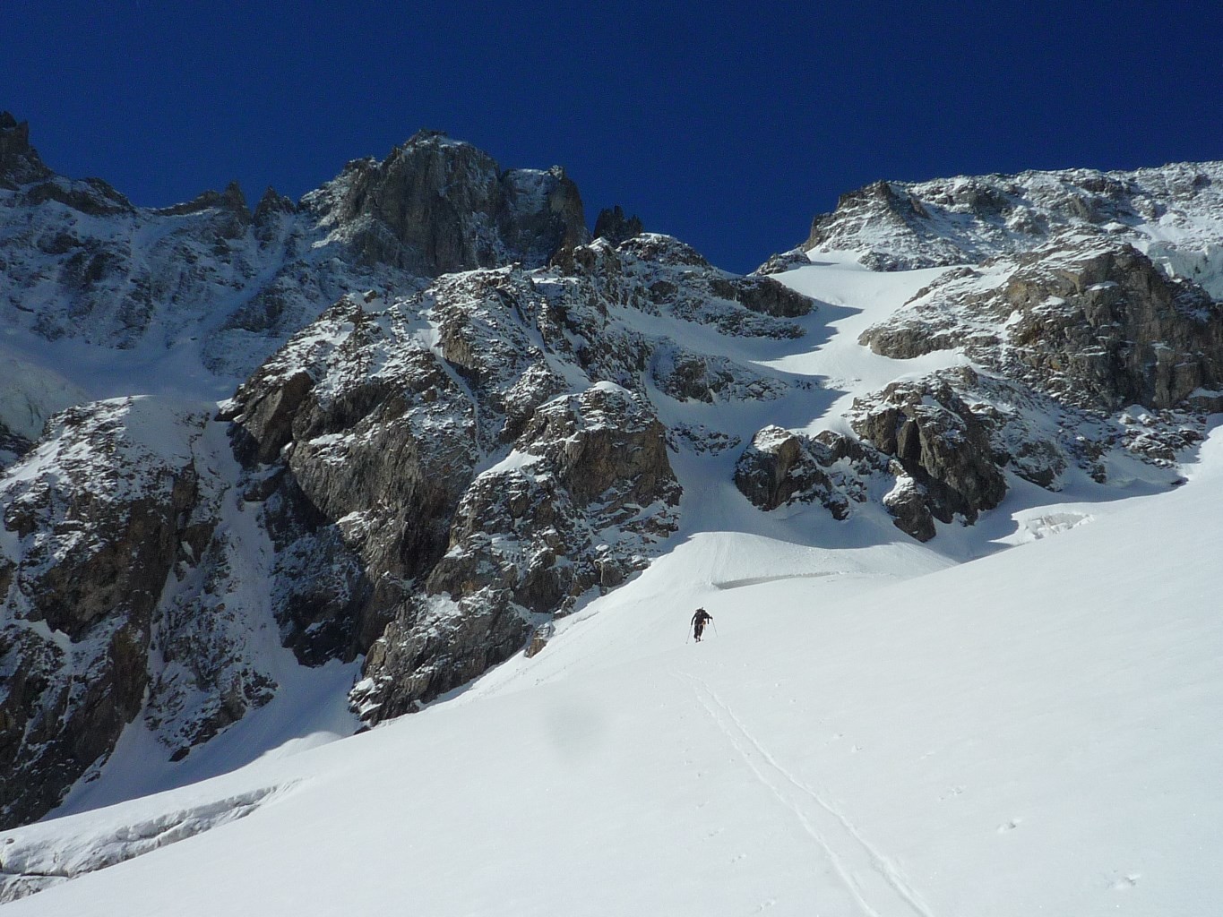 Ecrins - Col Claire - Le couloir de jonction