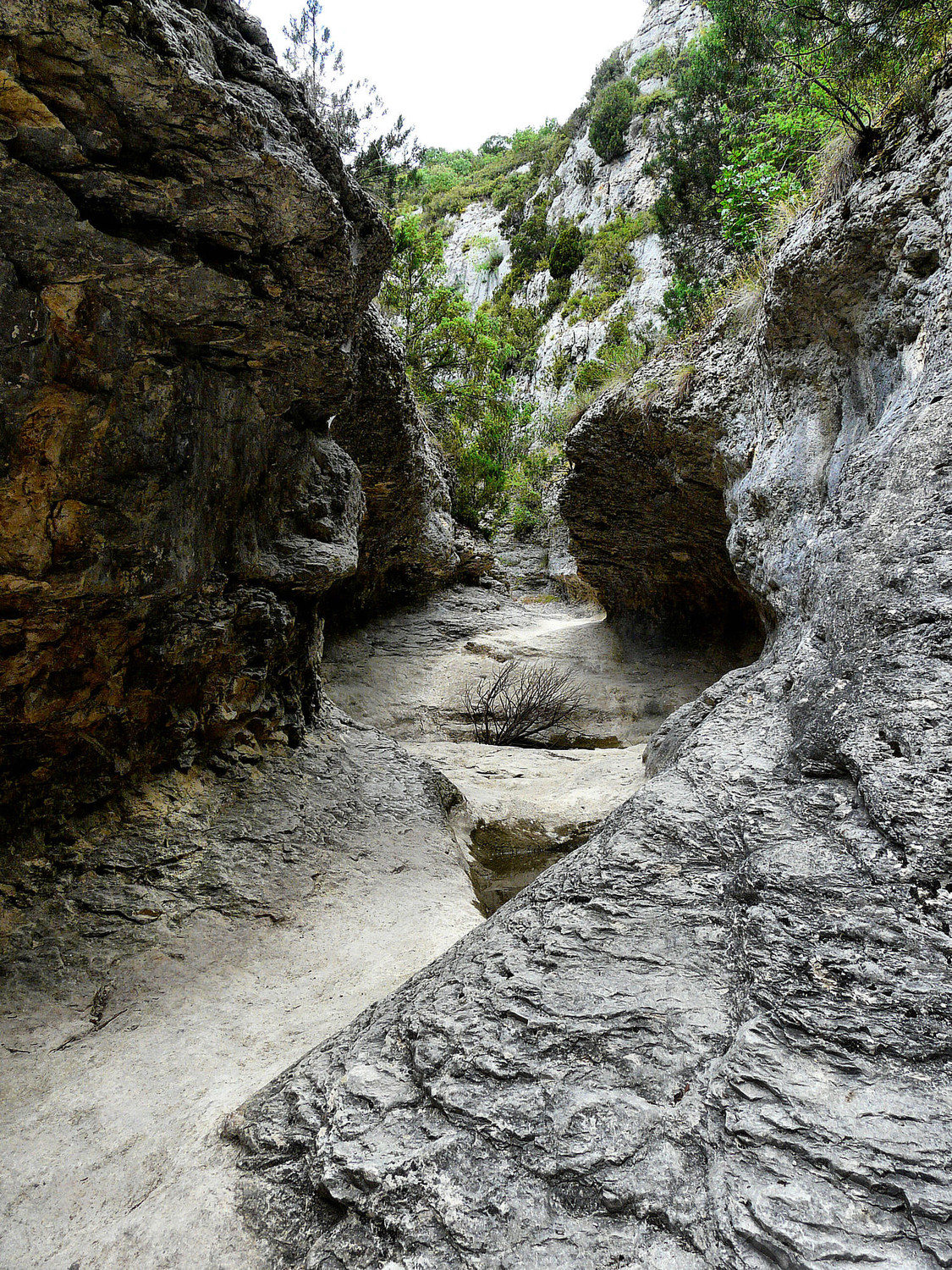 Gorge de la Véroncle cheminement par le lit du torrent