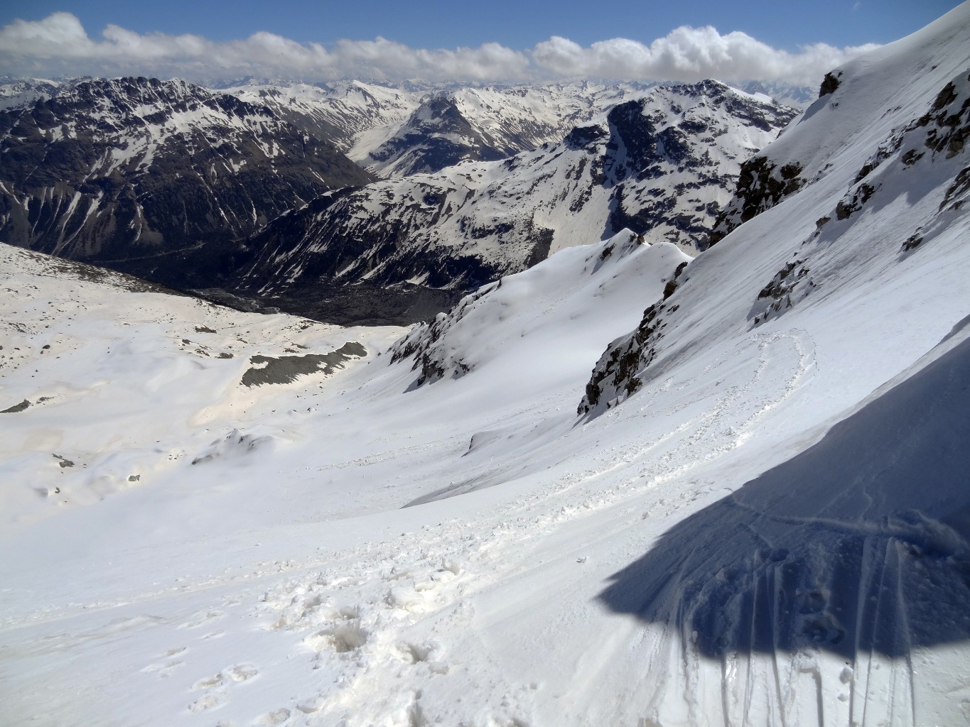 Il lato nord sopra il Vadret Boval Dadour