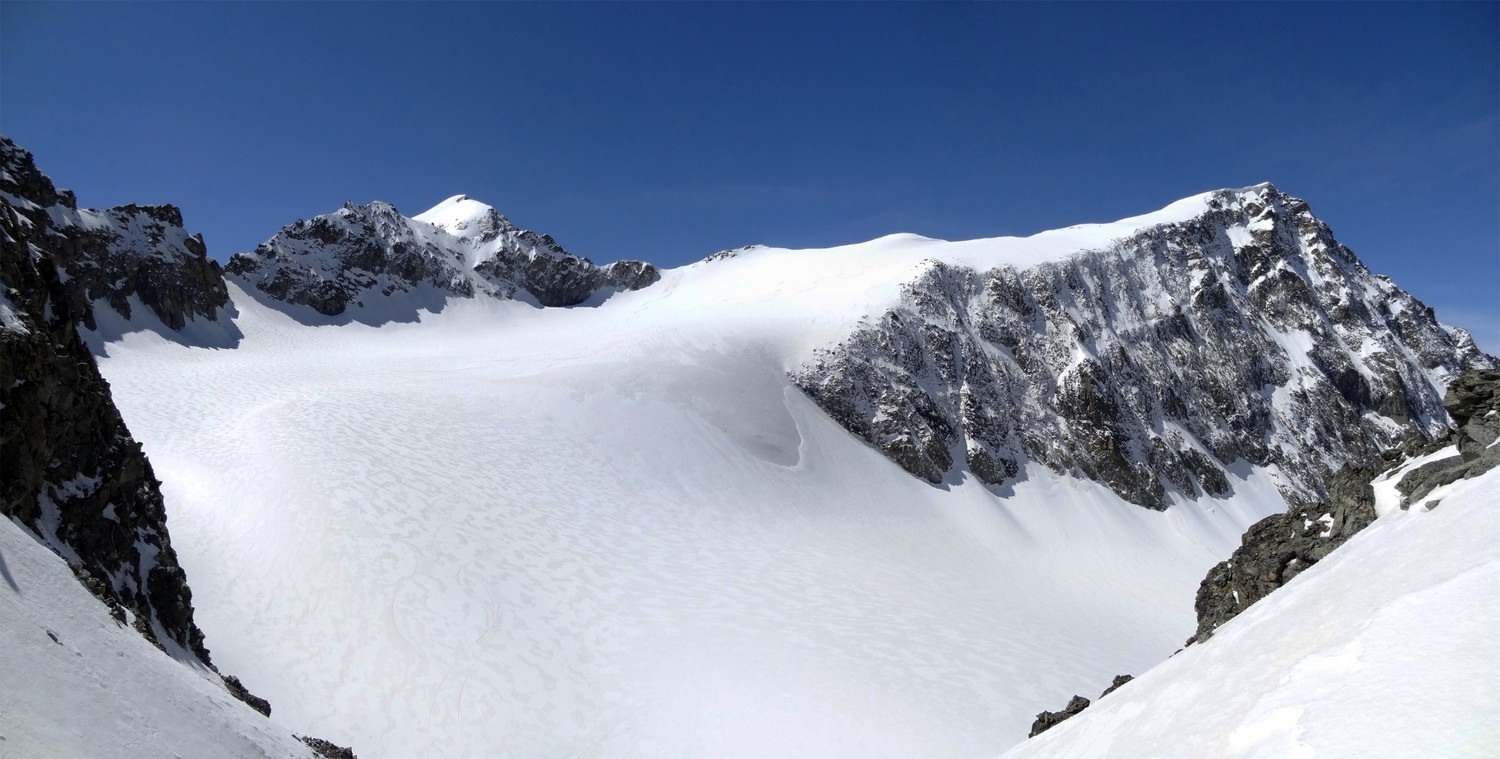 Piz Morteratsch e Piz Tschierva dalla Fuorcla