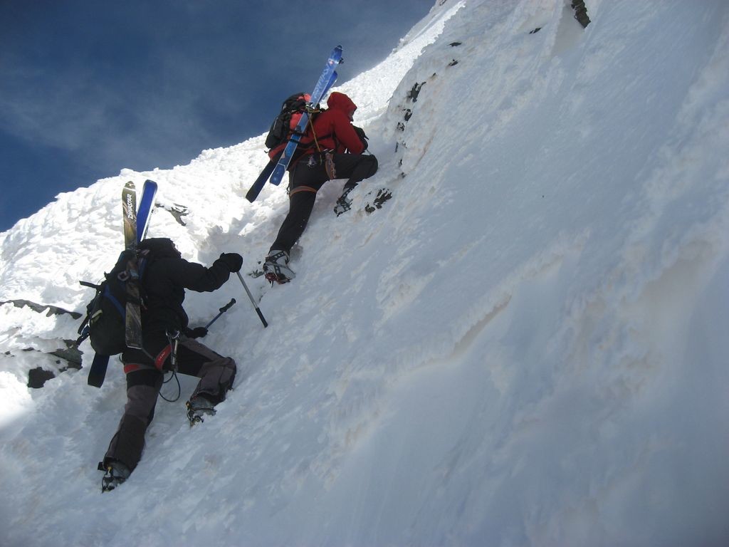 Sortie de la face sud du Grand Combin de Valsorey