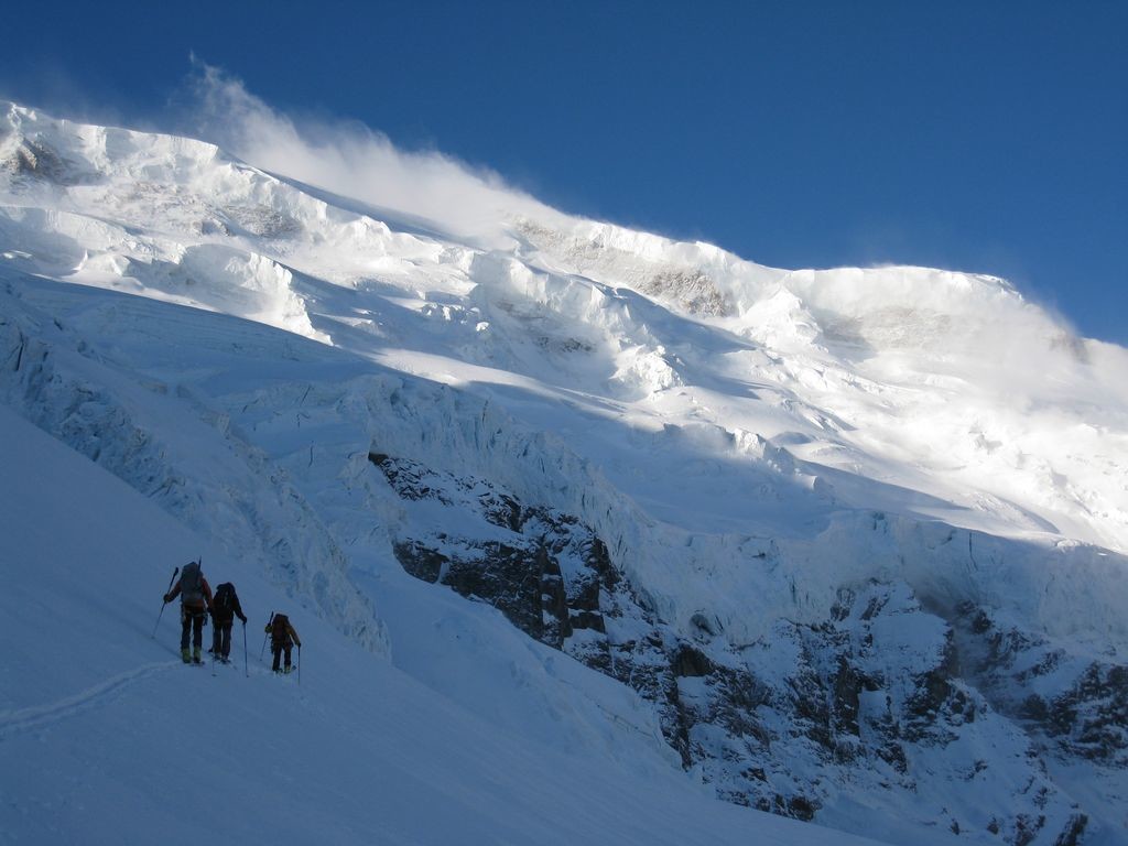 Montée vers le Tournelon Blanc, face N du Grand Combin