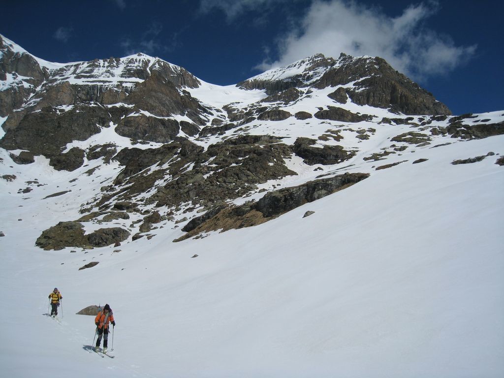 Descente en face S du Tournelon Blanc