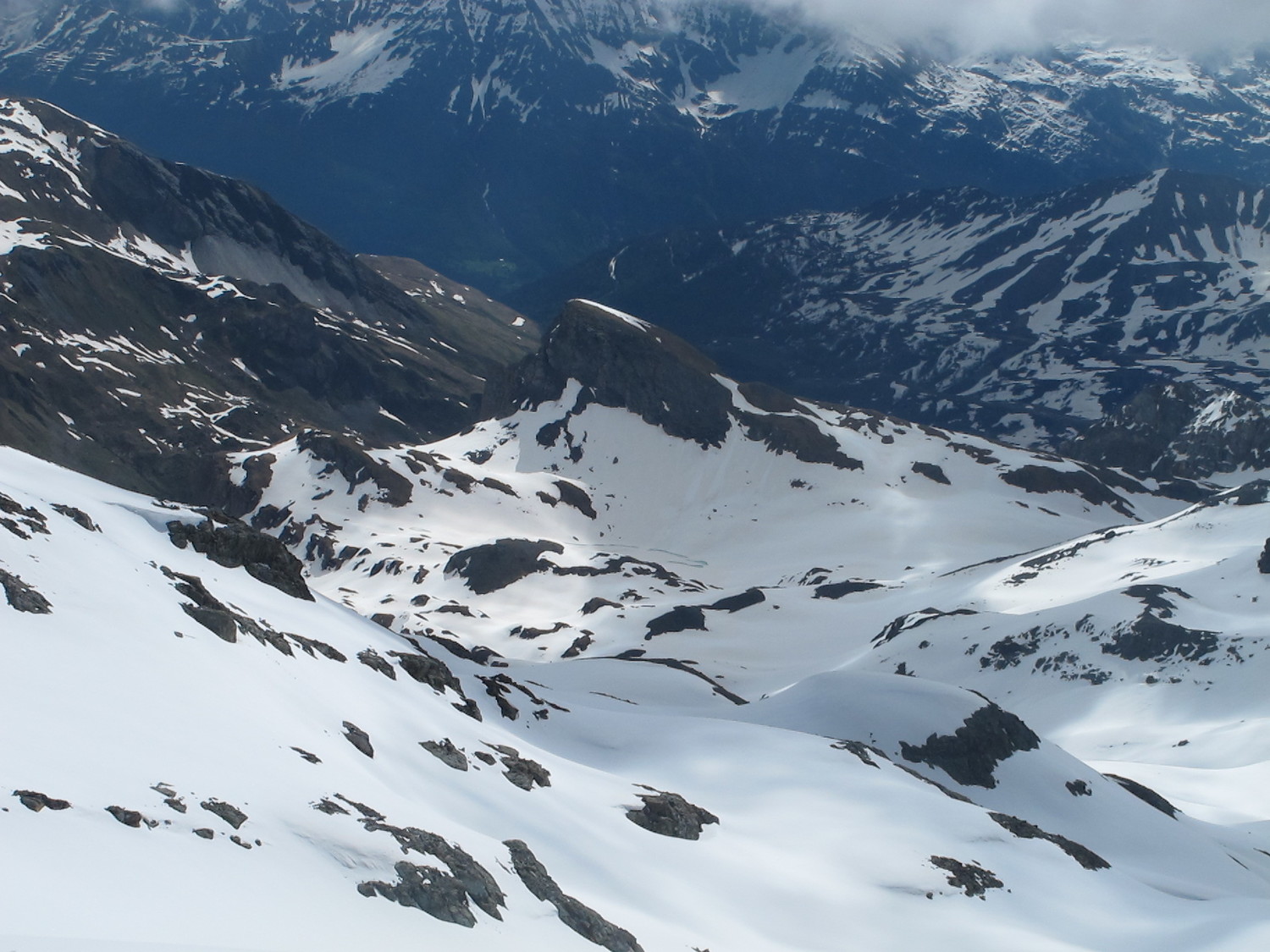 Descente jusqu'au lac