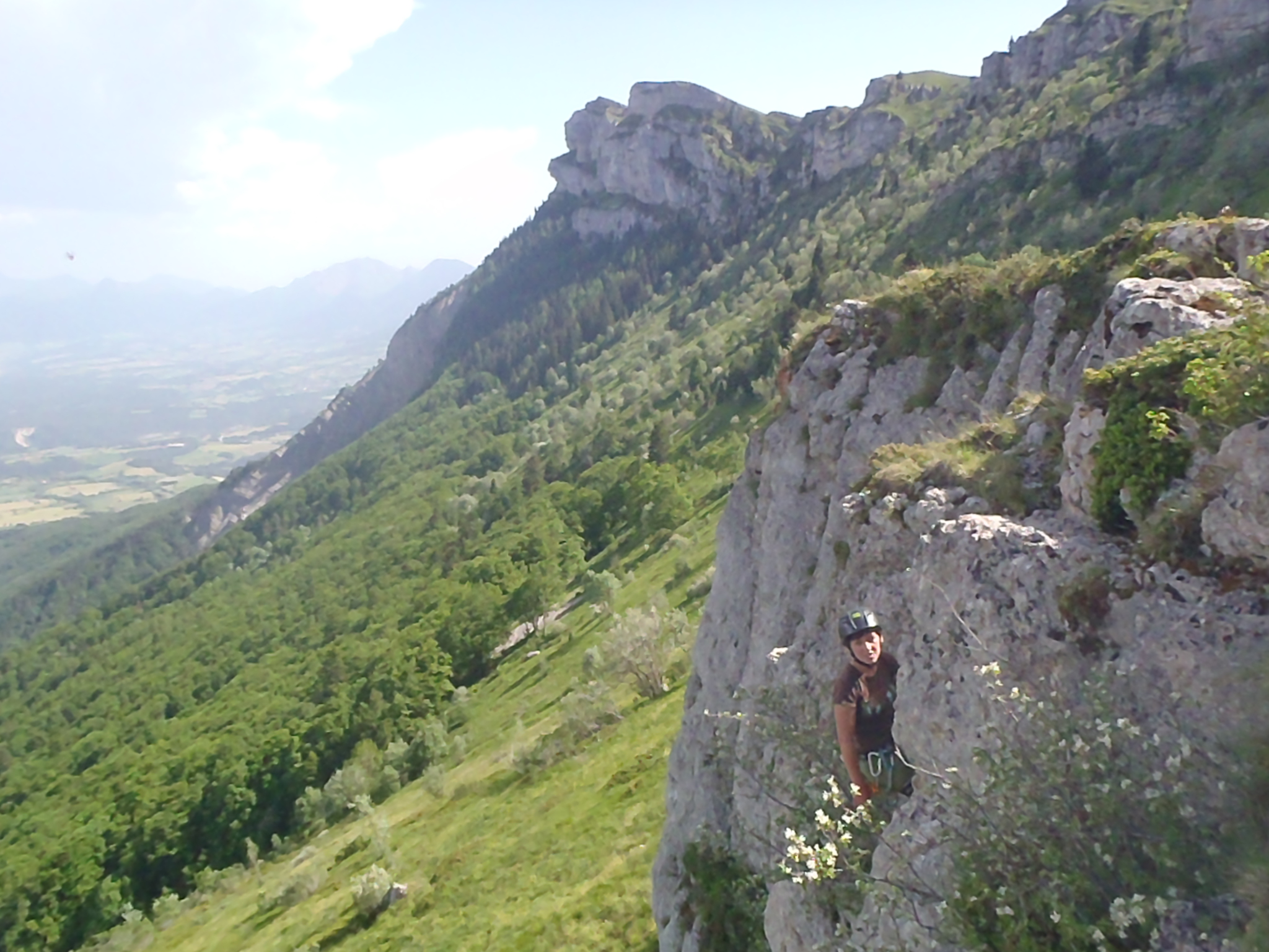 En haut du "Piton sûr" - sans relai relié