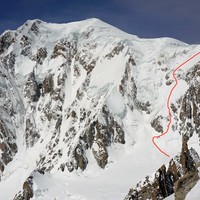 Col de la Brenva, face sud-est, ligne Tardivel 1988.