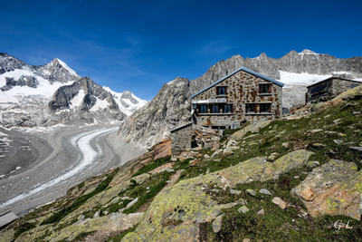 L'Oberaletschhütte.