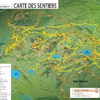 Carte sentiers et sites escalade (fourni par Office Tourisme)