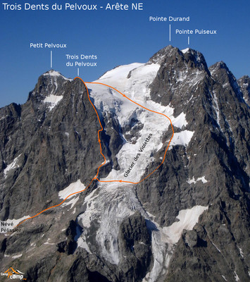 3 Dents du Pelvoux - Arête NE et descente par le glacier des Violettes 3 Dents du Pelvoux - Arête NE et descente par le glacier des Violettes