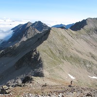 Hourquette d Ossoue et pic de la Sede depuis le petit Vignemale