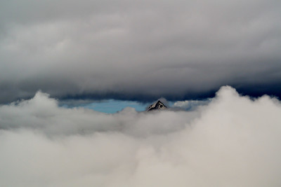 Un des seuls sommets que l'on a pu voir pendant la course Un des seuls sommets que l'on a pu voir pendant la course