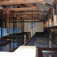 Aigle : haut des bas-flancs depuis la chambre des guides