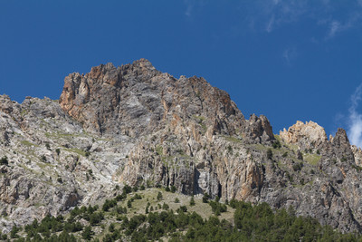la face SE vue depuis le bas