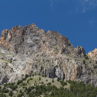 la face SE vue depuis le bas