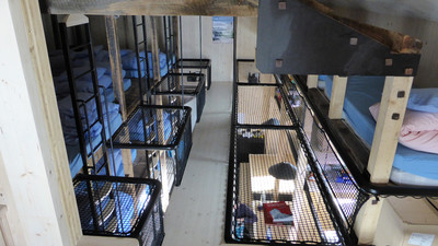 Intérieur du nouveau refuge de l'Aigle