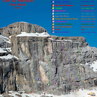 Tour du Marboré - Face - Nord - Tracés HD