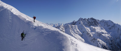 Sortie du couloir NW du Jas des Lièvres Sortie du couloir NW du Jas des Lièvres