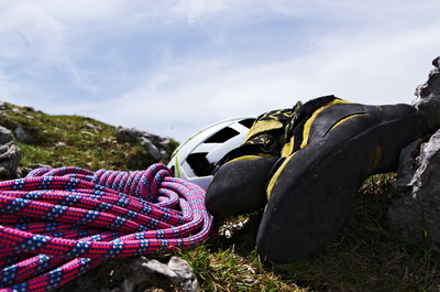 en haut de la voie, au mont outheran en haut de la voie, au mont outheran