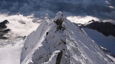 Au Weisshorn en conditions hivernales Au Weisshorn en conditions hivernales