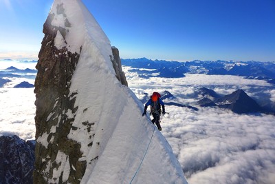 Direction le Mont blanc par l'Innominata Direction le Mont blanc par l'Innominata