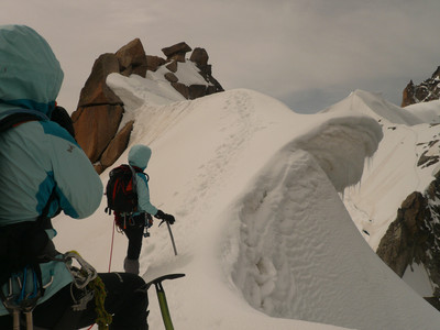 contemplatives sur l'arête Midi-Plan contemplatives sur l'arête Midi-Plan