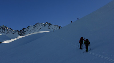 Deuxième jour du Raid - en route vers le Gross Grunhorn Deuxième jour du Raid - en route vers le Gross Grunhorn