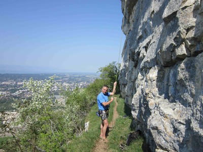 Le début de la falaise